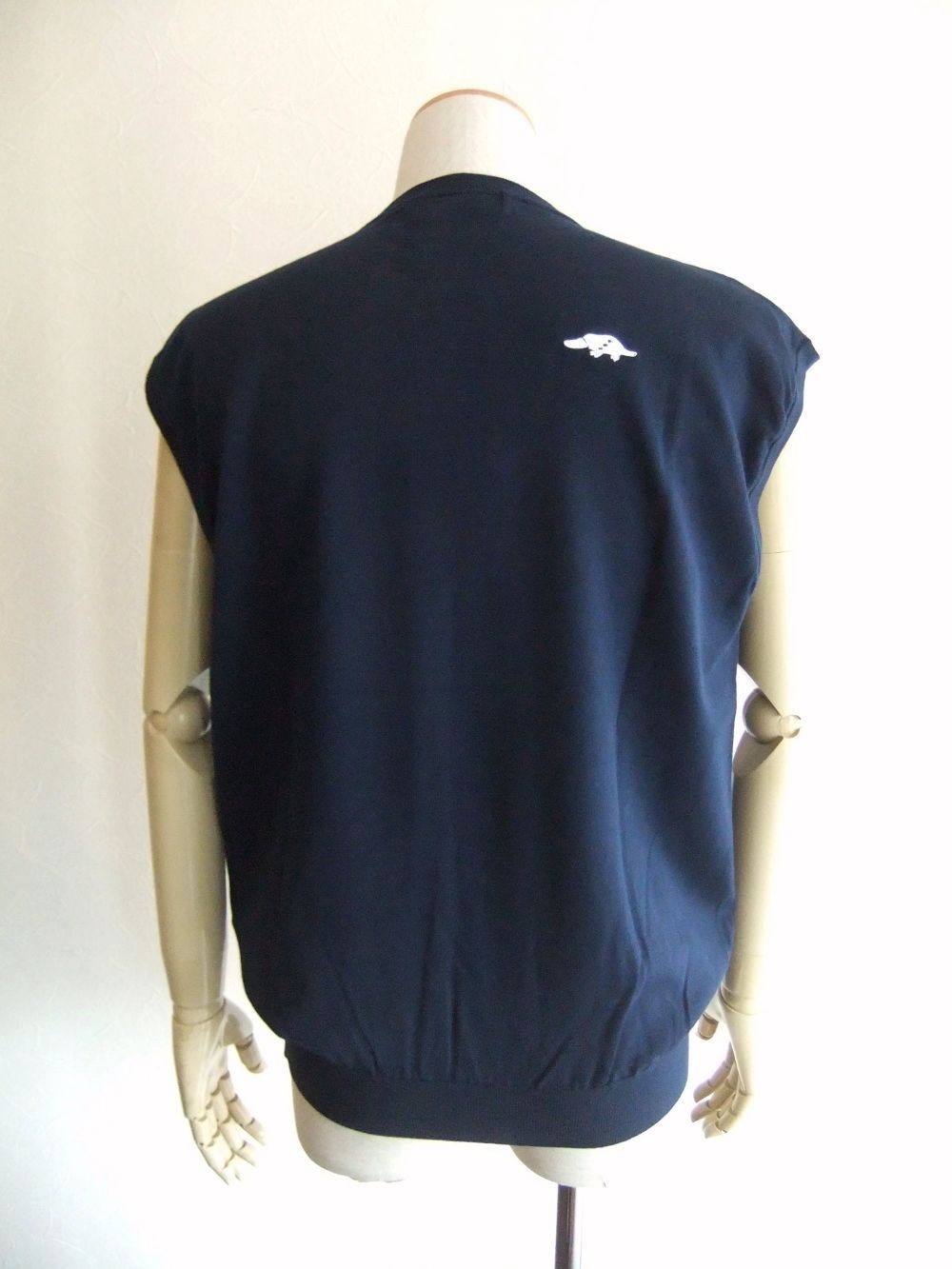 COCOON VEST   (ネイビー)    ロゴ入り コットン ベスト  RSM-24091