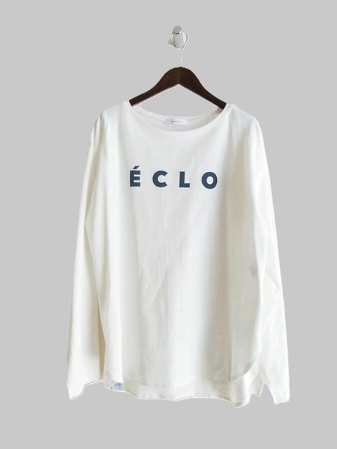 ロゴプリント  長袖 Tシャツ  (ホワイト)   646926