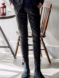CHRIS EASY TUCK PANTS スラックス イージー タックパンツ (ブラック)