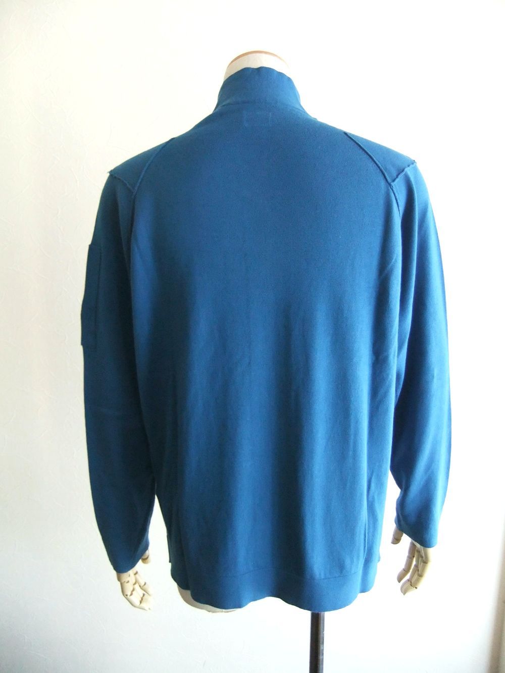 SEA ISLAND ZIPPED KNIT  (ブルー)  ZIP カーディガン