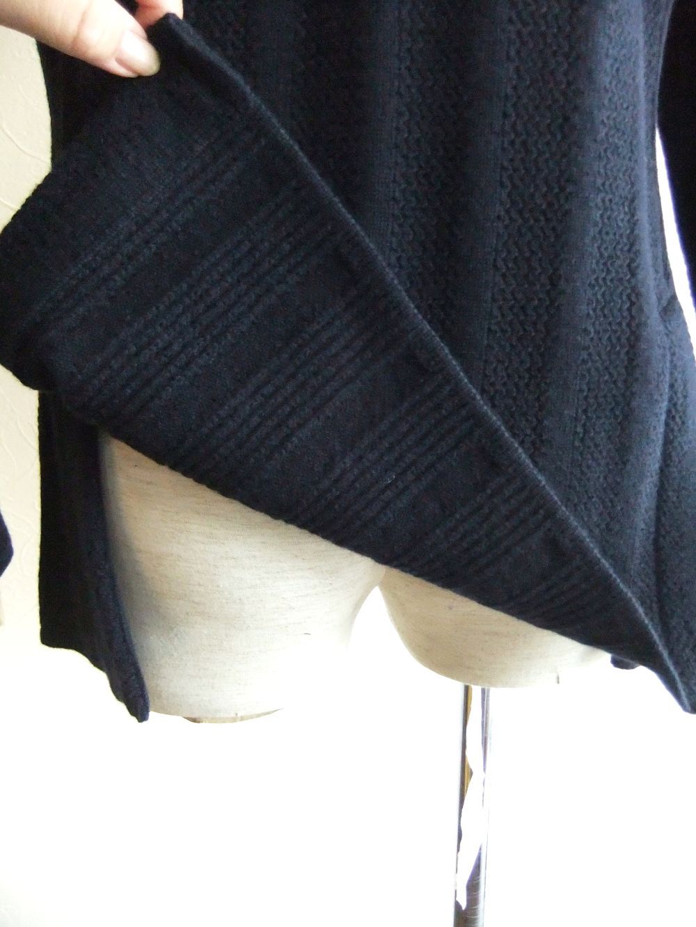 KNIT 2B JACKET (ネイビー) ウール カシミヤ ニットジャケット