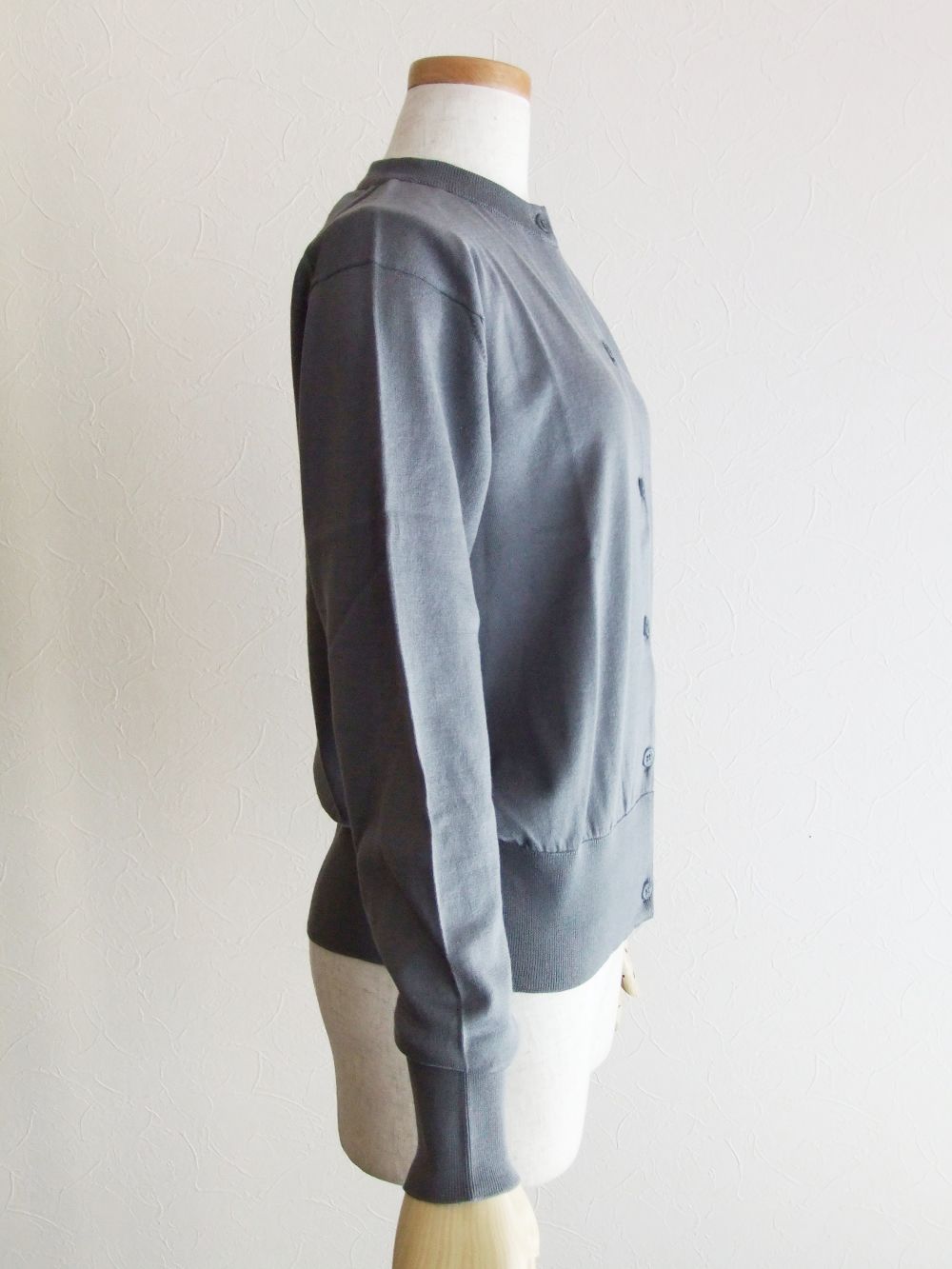 《LADIES》 S4555  30G コットン 長袖クルーネックカーディガン COMMON FIT  (春夏)