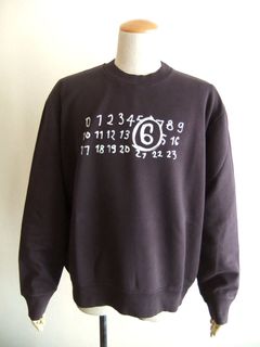 《MM➅》 Maison Margiela  (パープル)   ロゴ スウェット シャツ