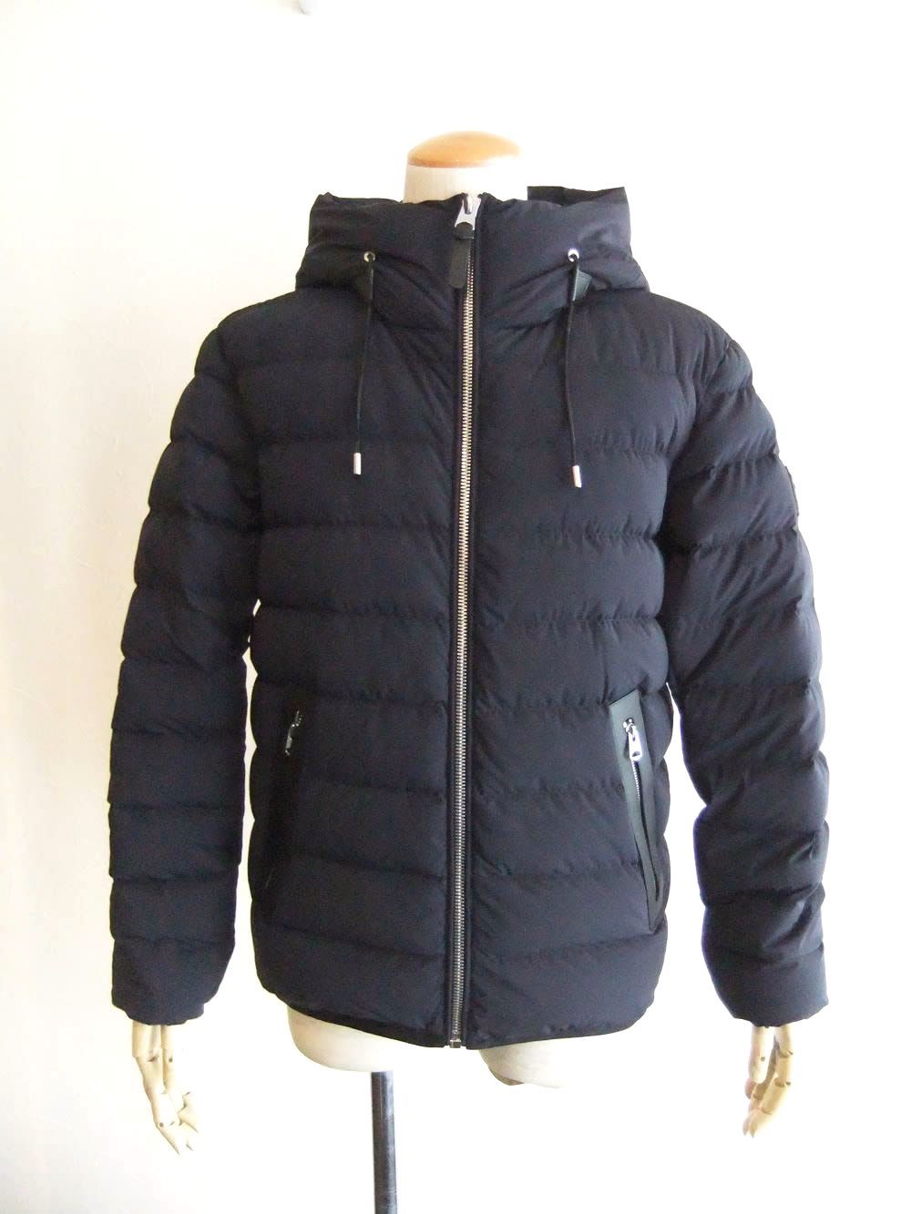 JACK-Z  (ネイビー)   撥水 ストレッチナイロン フーデッドダウンジャケット