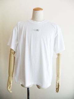 《MM➅》 Maison Margiela  6LOGO PRINT T-SHIRT (ホワイト) ロゴTシャツ