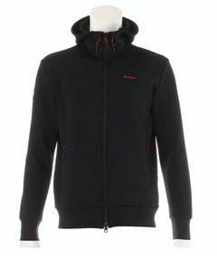 MENS 3D LOGO PARKA （ブラック）  ストレッチ ロゴ パーカー