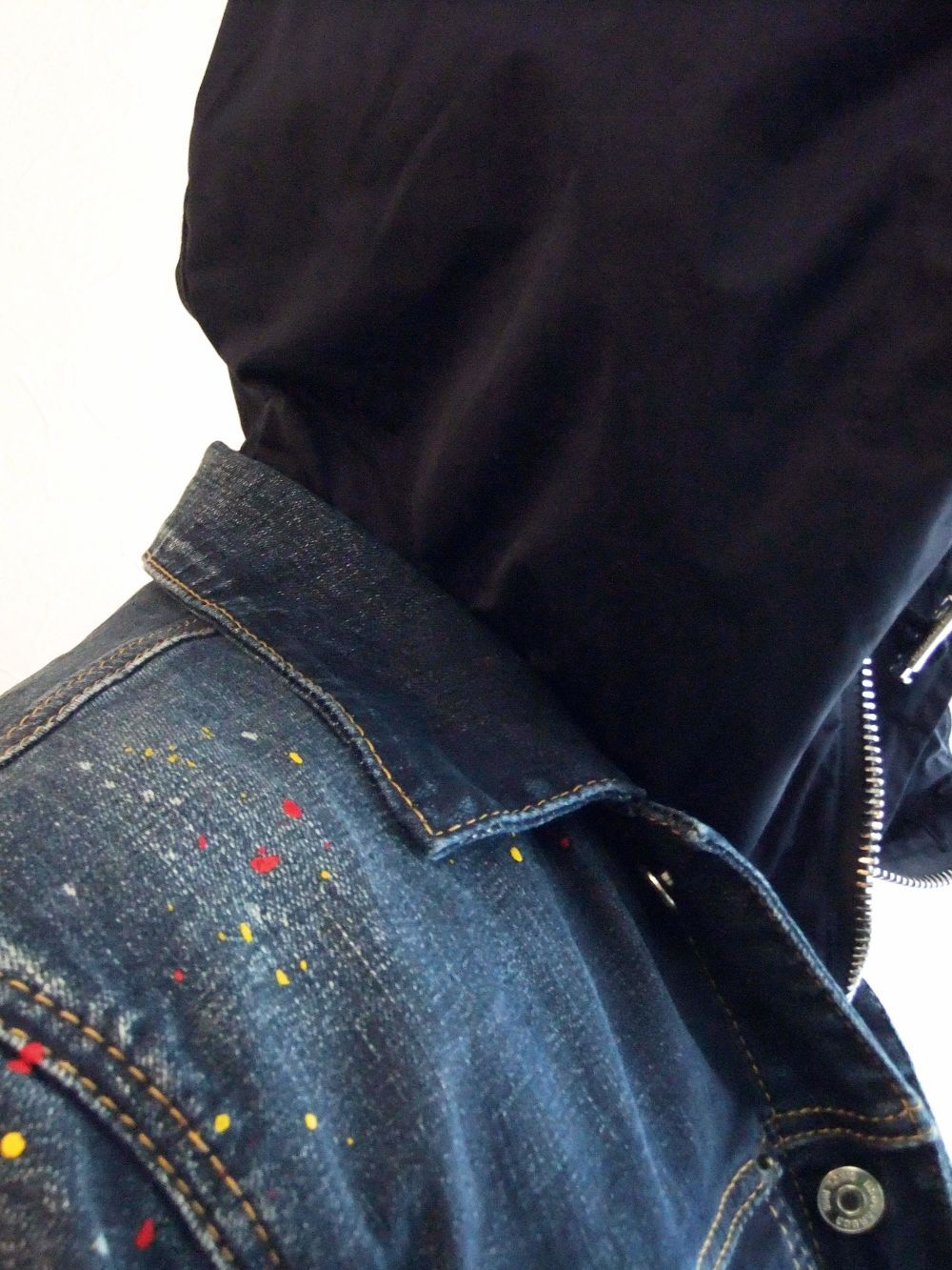 Nylon Hybrid Techno Dan Denim Jacket  テクノデニムジャケット  S74AM1130