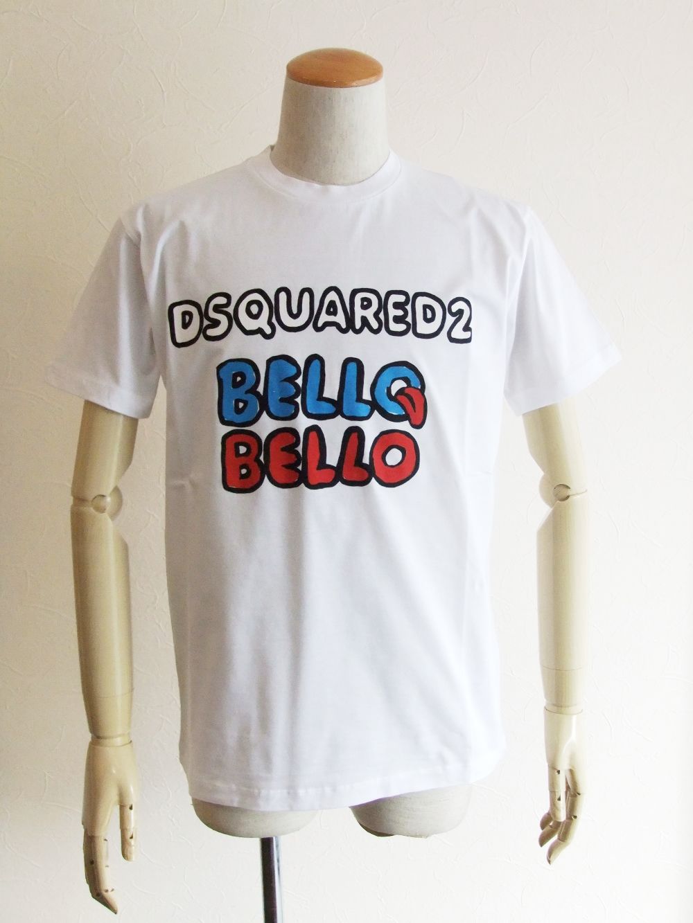 Dsquared2 - D2 BELLO BELLO COOL T-SHIRT（ホワイト） ロゴプリント T