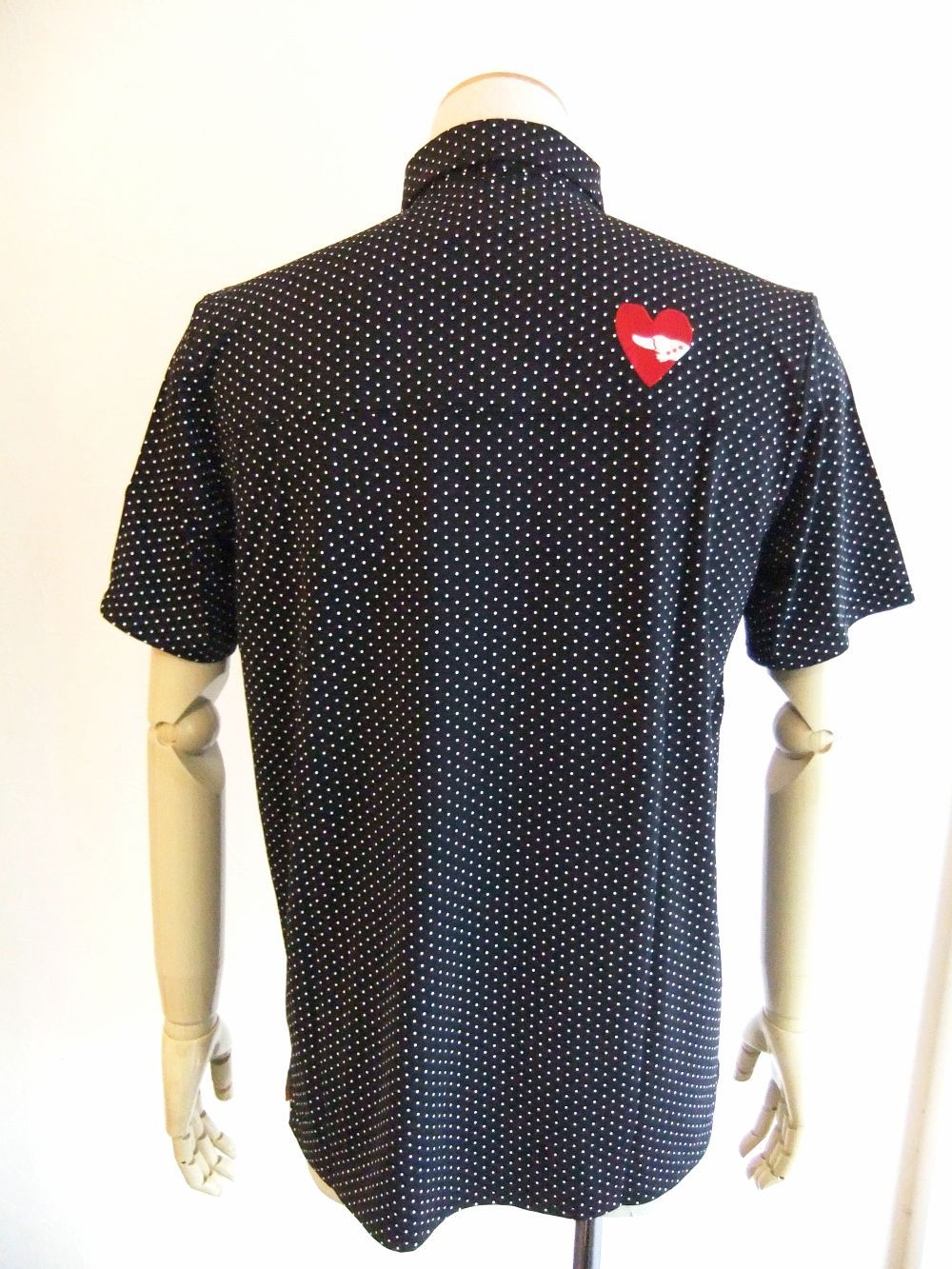 G.D.C. DOTS POLO (ブラック)   ドット柄 半袖B.D.ポロ  RSM-24011