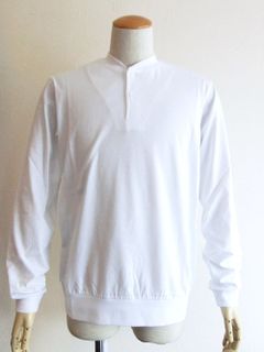 GRILLO LUNGO    (ホワイト)  ヘンリーネック長袖Tシャツ