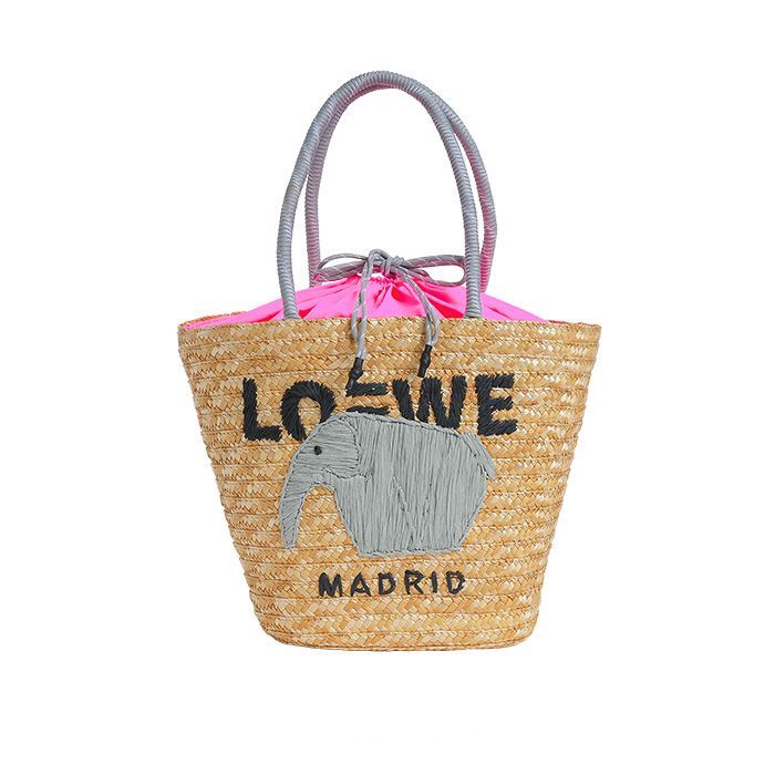 【MICALLE MICALLE Account】 HOMMAGE LARGE BASKET BAG 大 (ピンク×グレー) オマージュ バスケット バッグ  MAB100GEB