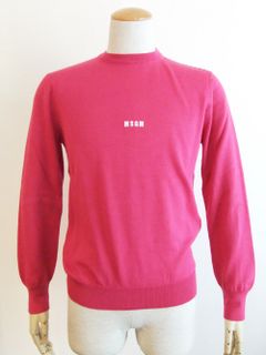 WOOL CREW NECK SWEATER  ( ピンク ) ウール クルーネックセーター