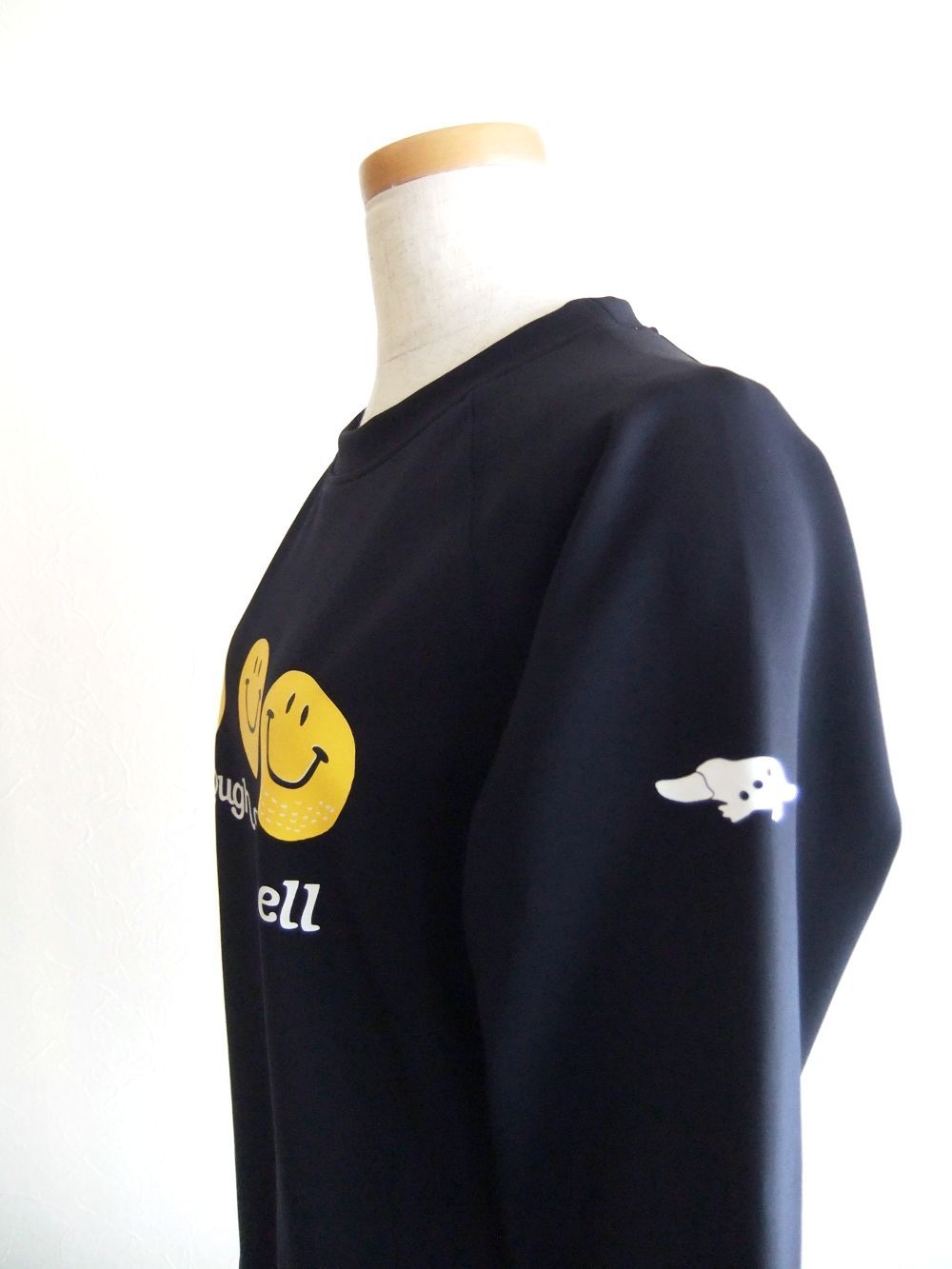 【LADIES】 SMILE SWEAT.W   ロゴ入りスウェットシャツ  (ネイビー) RSL-24201
