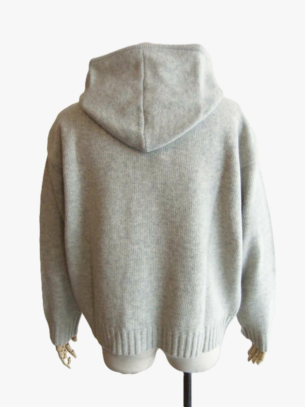 《MM➅》 Maison Margiela  (ホワイト)  フード付き ニット プルオーバー