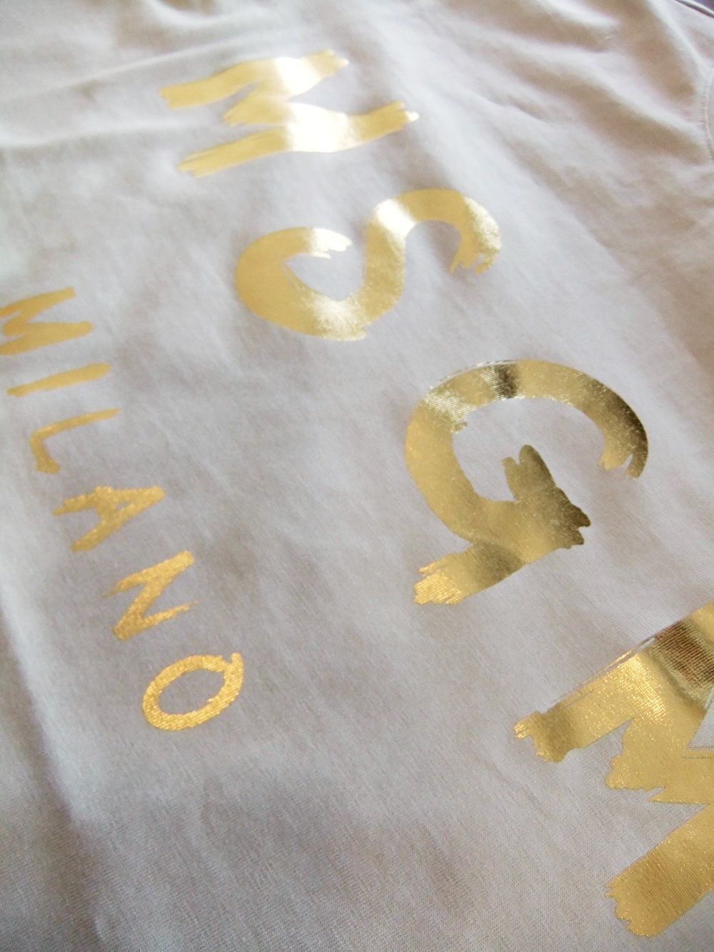 《LADIES》 筆描き ロゴプリント コットン Tシャツ 日本限定モデル  (ベージュ)  MDM60J-217298