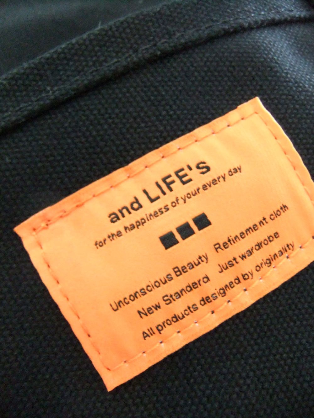 and LIFE's リバーシブル キャンバス メッセージ ロゴプリント ミディアム トート (ホワイト) AL21S104BG