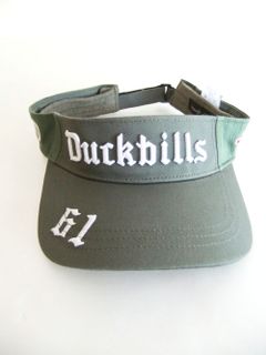DUCKBILLS SUN VISOR (オリーブ) ロゴ入りサンバイザー  RSA-22006
