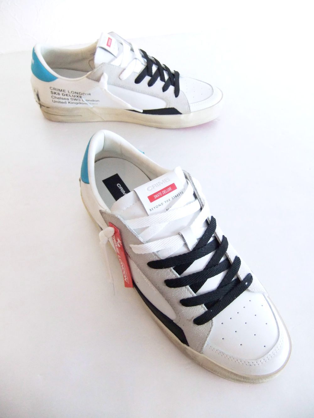 【MENS】 SK8 DELUXE    レザースニーカー (ブルー)