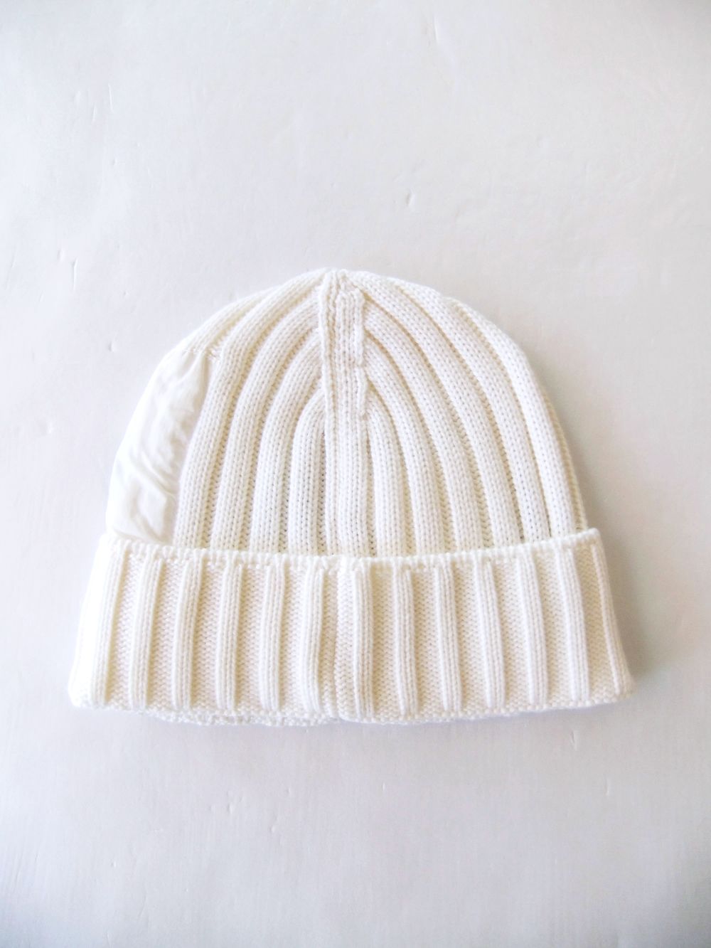 EXTRA FINE MERINO WOOL LENS BEANIE  レンズ ゴーグル ニット帽 ( ホワイト )