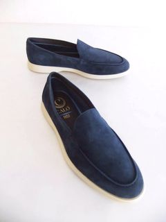 Calo  MEDITERRANEO  (ブルーネイビー) スエード モカシン