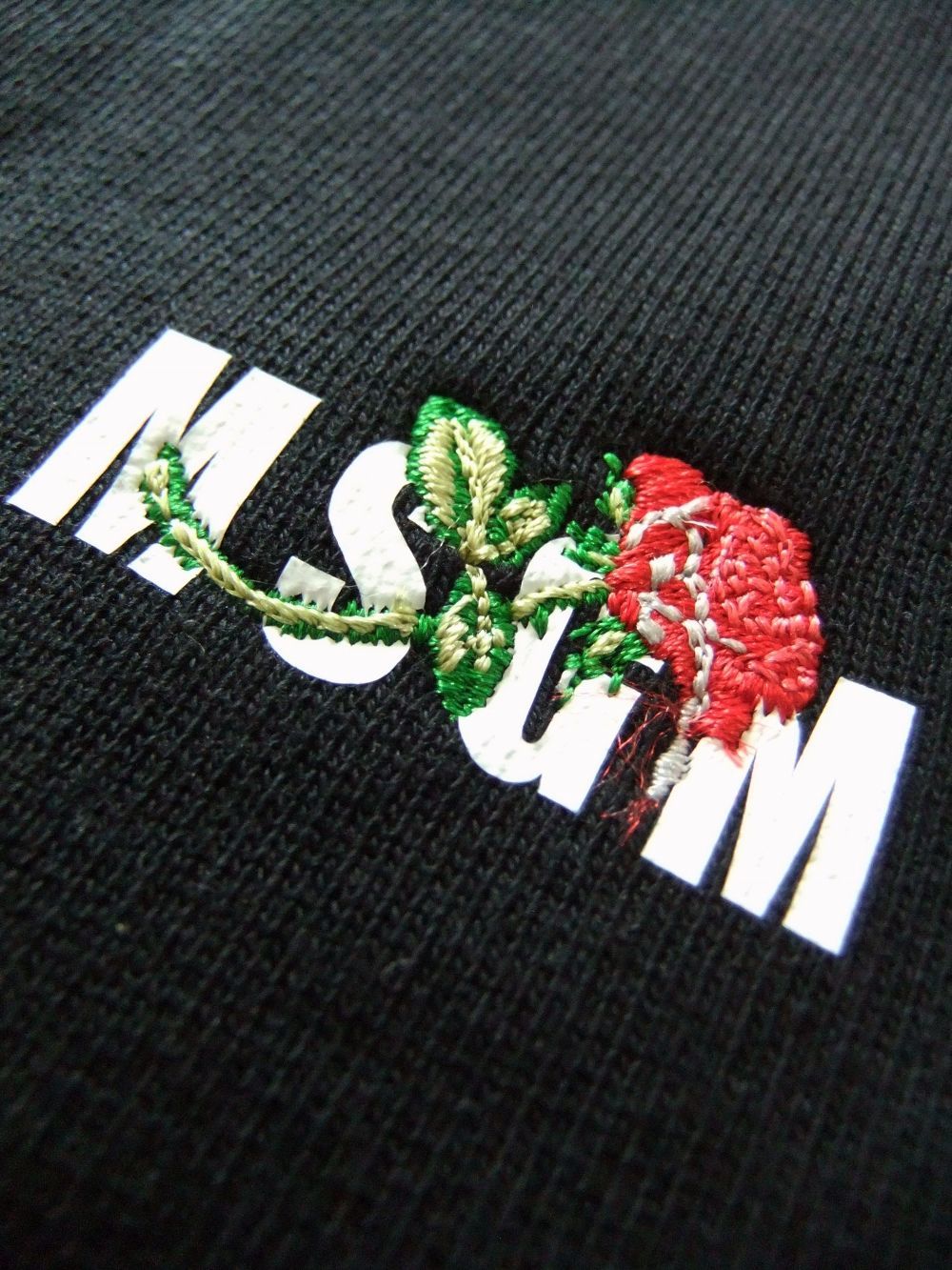《LADIES》 ローズ刺繍+ロゴプリント チュニック スウェットワンピース (ブラック)  3141MDA61-217799