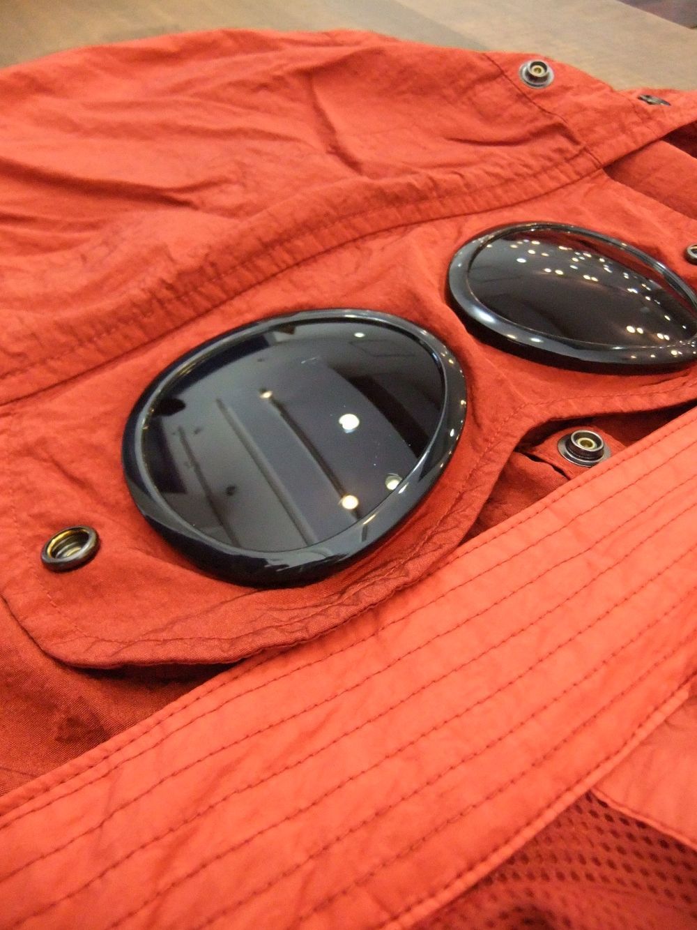 M.T.T.N GOGGLE OVERSHIRT   ナイロン ジップアップ ブルゾン  ( レッド )  09CMOS071A005709G