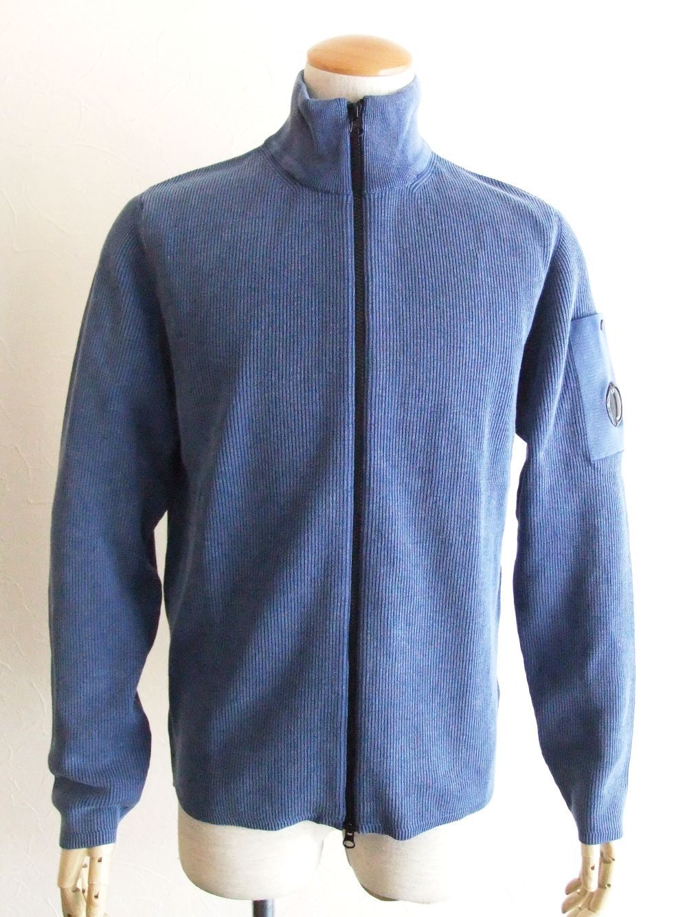 COTTON CREPE FULL ZIP KNIT  コットンZIPカーディガン