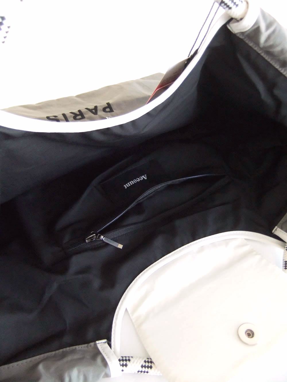 【MICALLE MICALLE Account】 HOMMAGE WHALE MOTIF FLAP BAG (グレー) オマージュ フラップ トートバッグ  MAD117GEB