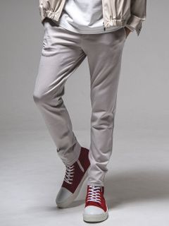 ERIC EASY PANTS BLACK    (グレージュ)   スラックス型イージーパンツ