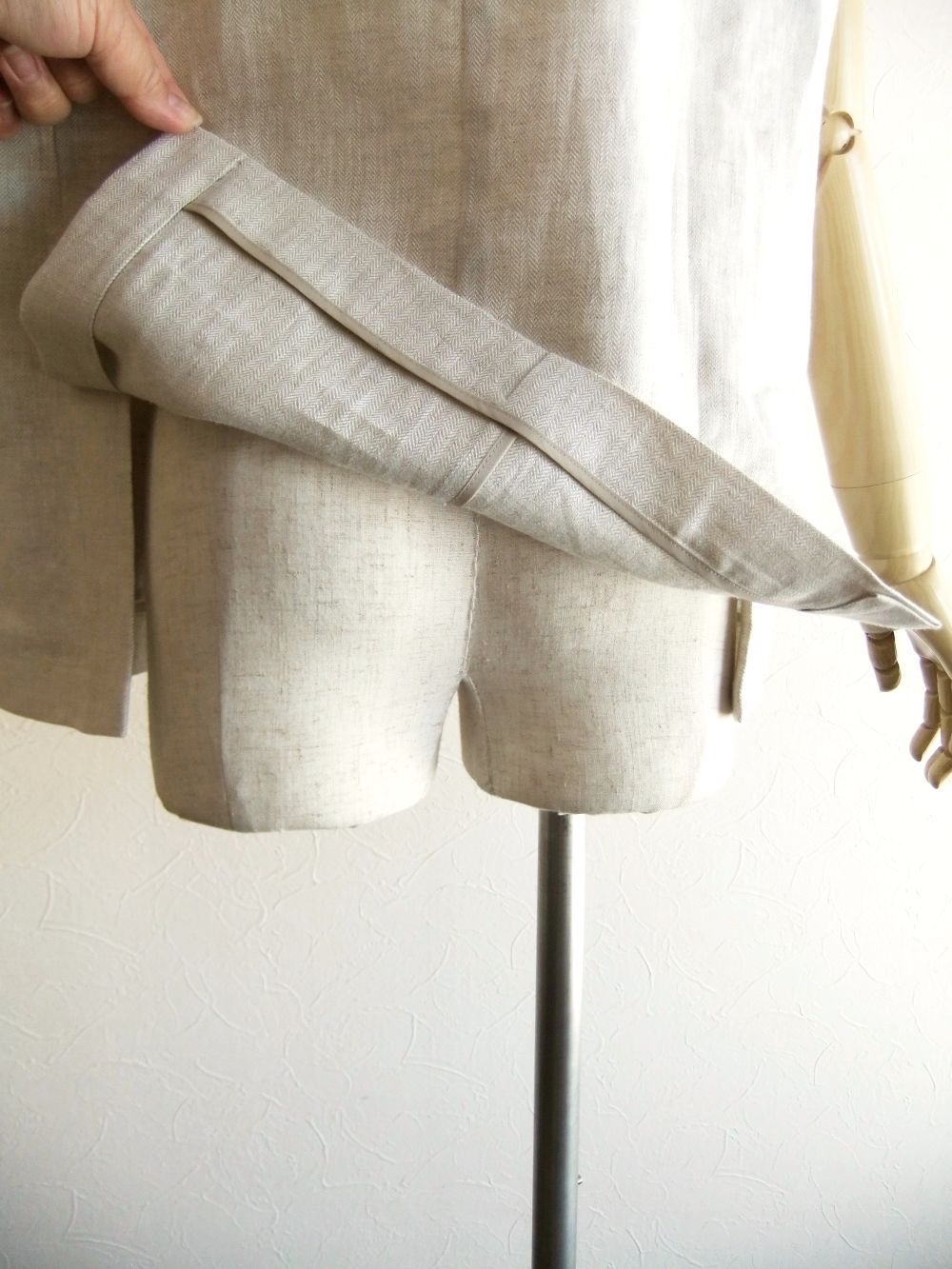 Linen Herringbone Gilet  リネン ヘリンボーン ジレ    515407