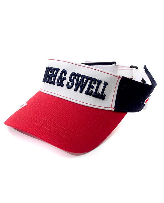 TRICOLOR VISOR (レッド) ロゴ入りサンバイザー  RSA-21002