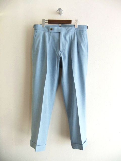 SCOTCH   スコッチ シャンブレー 2プリーツ パンツ