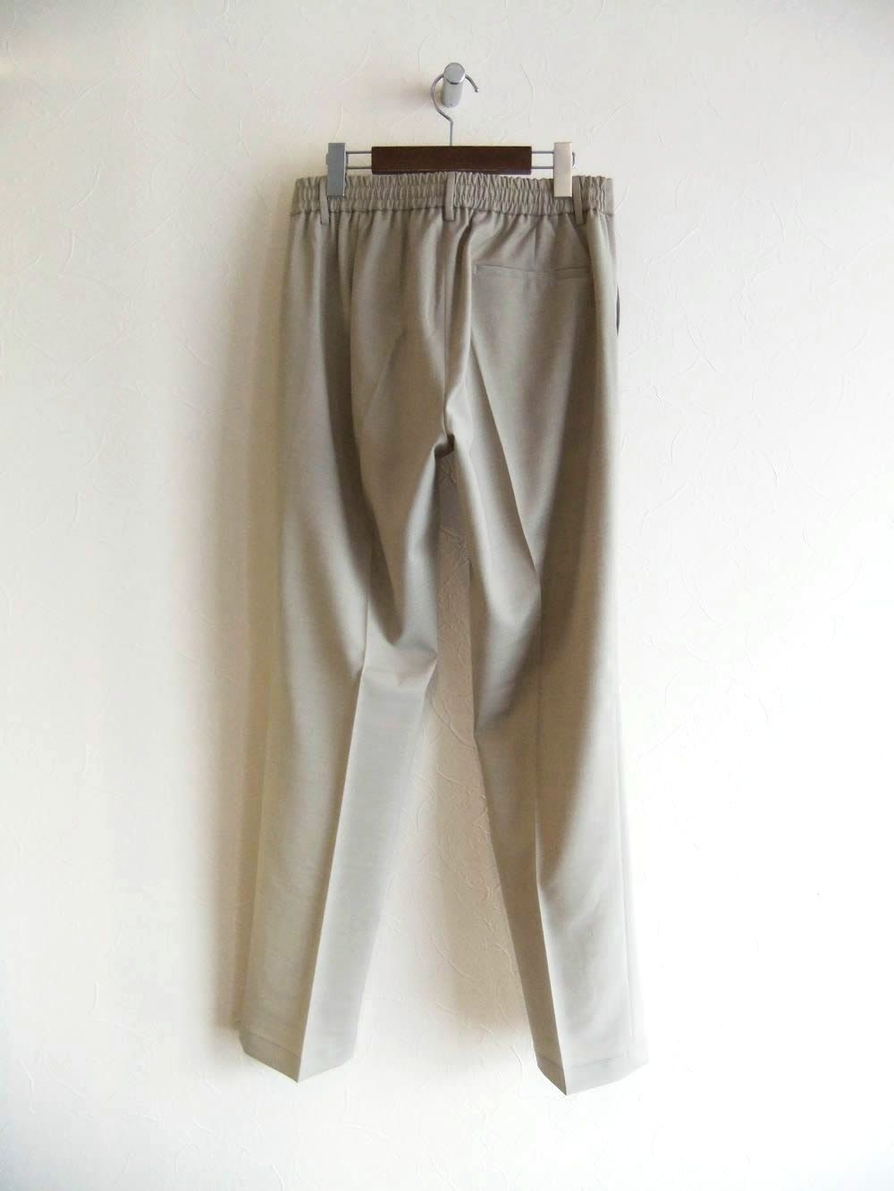 SPIAGGIA   スピアッジャ  (ベージュ)  テックウール  ワンタック パンツ