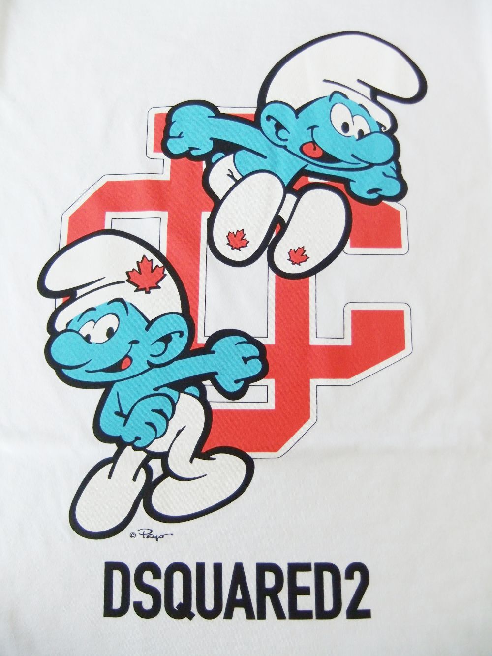 Dsquared2 - SMURFS REGULAR T-SHIRT (ホワイト) スマーフ× D2 ロゴ T