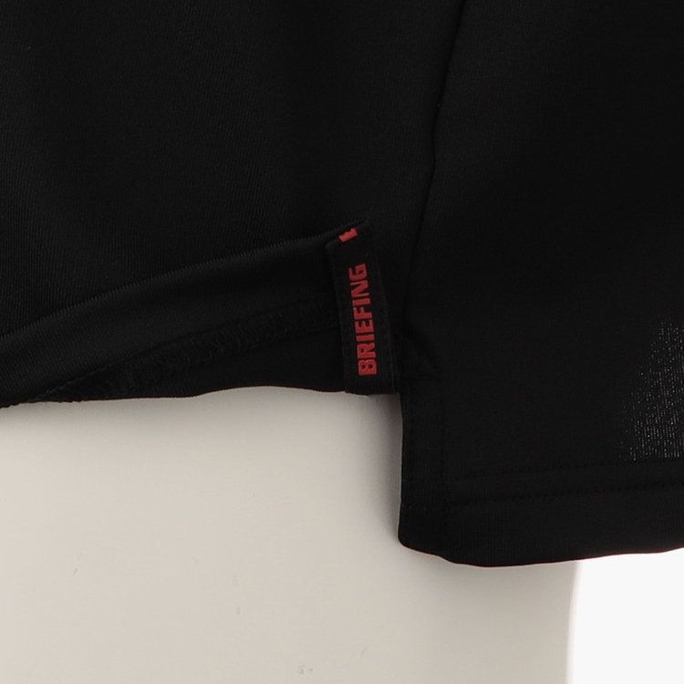 MENS BACK LOGO LINE HIGH NECK RELAXED FIT （ブラック）  ロゴ モックネック
