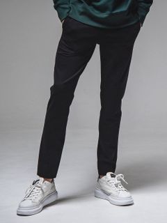 ERIC EASY PANTS BLACK    (ブラック)   スラックス型イージーパンツ