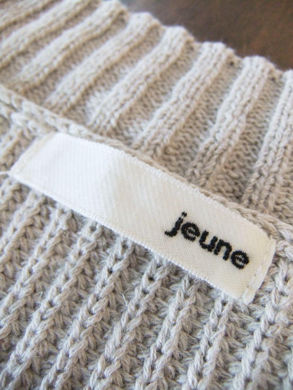 【jeune】 コットン リネン 透かし編み ニットベスト   J125629M