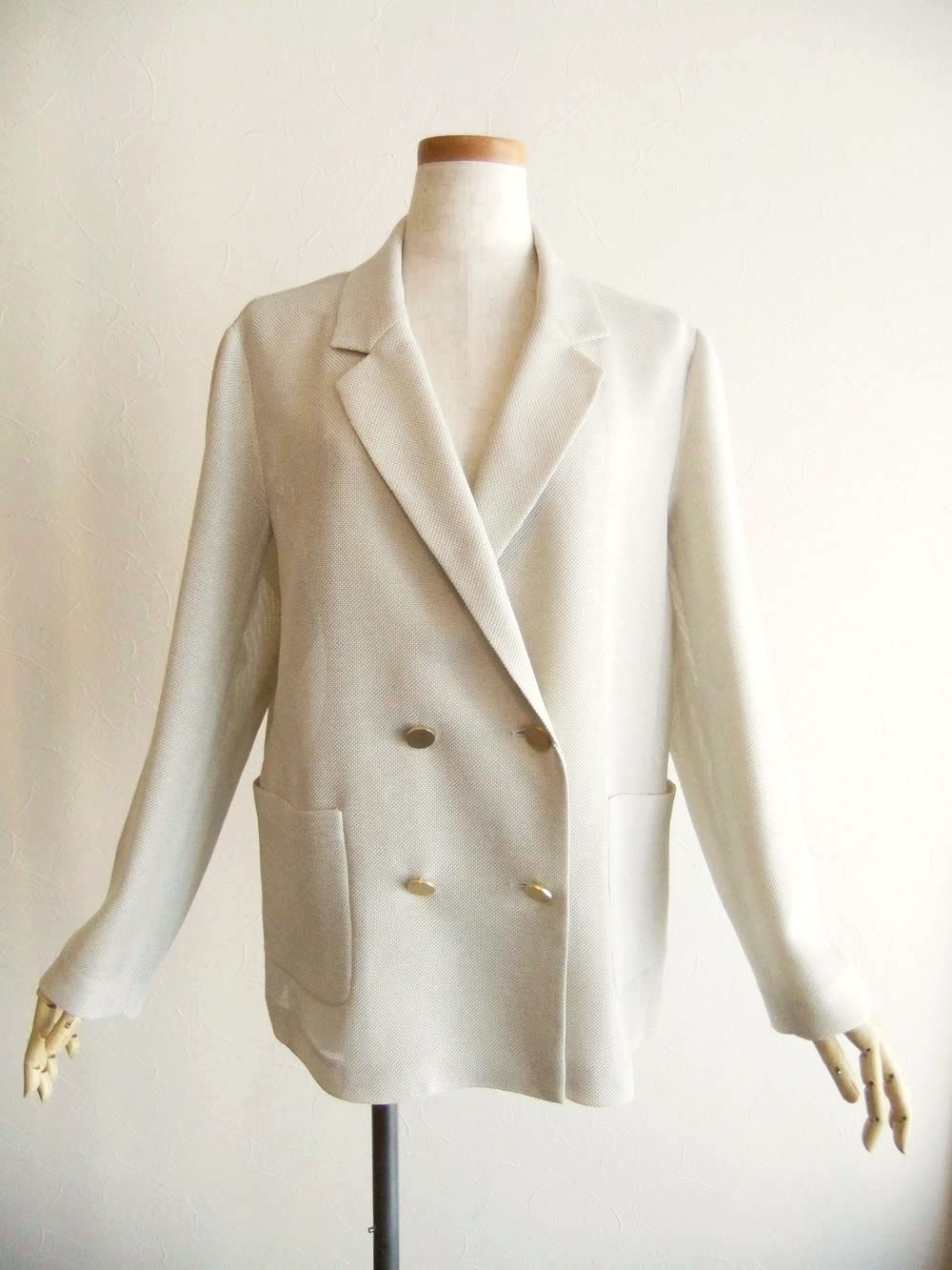 メッシュ DB テーラード ジャケット (ベージュ)  625402