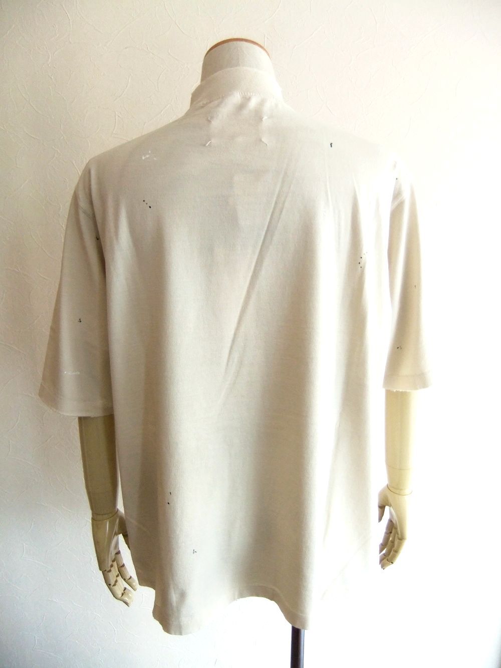 MAISON MARGIELA    (クリーム)  ハイネック コットン Tシャツ