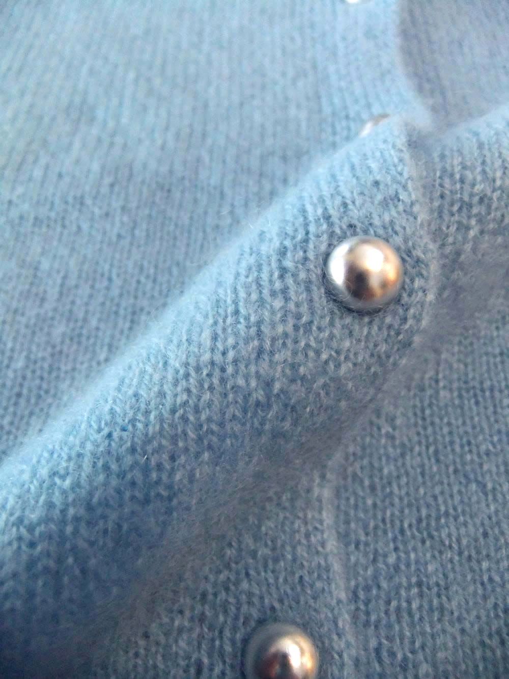 カシミヤ クルーネック カーディガン   （ブルー） 546945