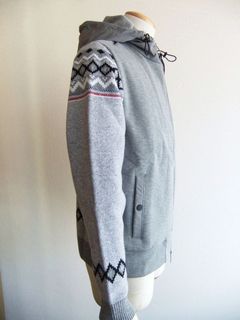 ERAGON  ニット切替 ZIP パーカー