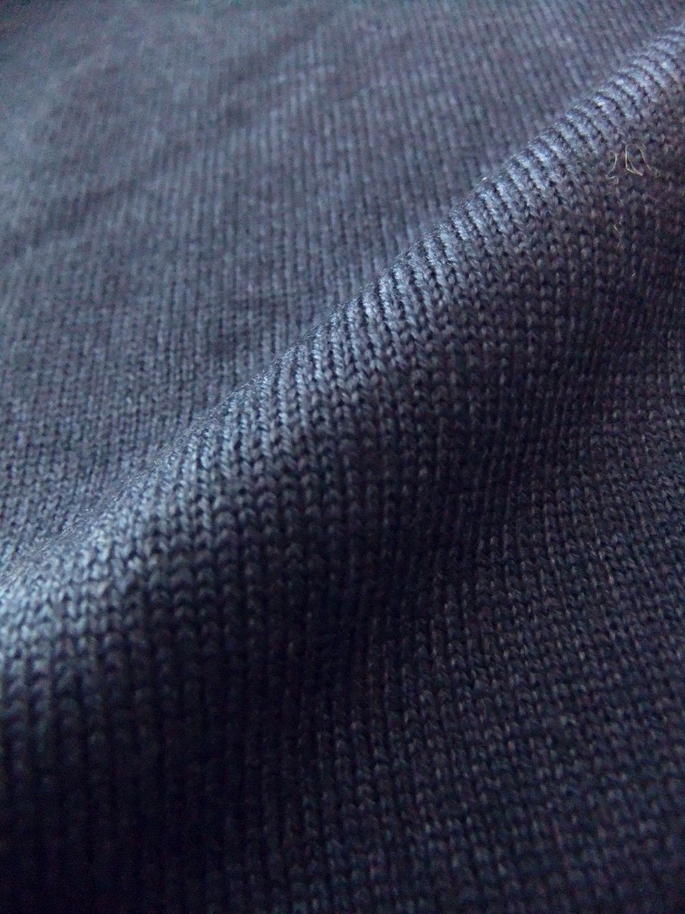 ウール ガーメントダイ ハーフ ZIP ニット