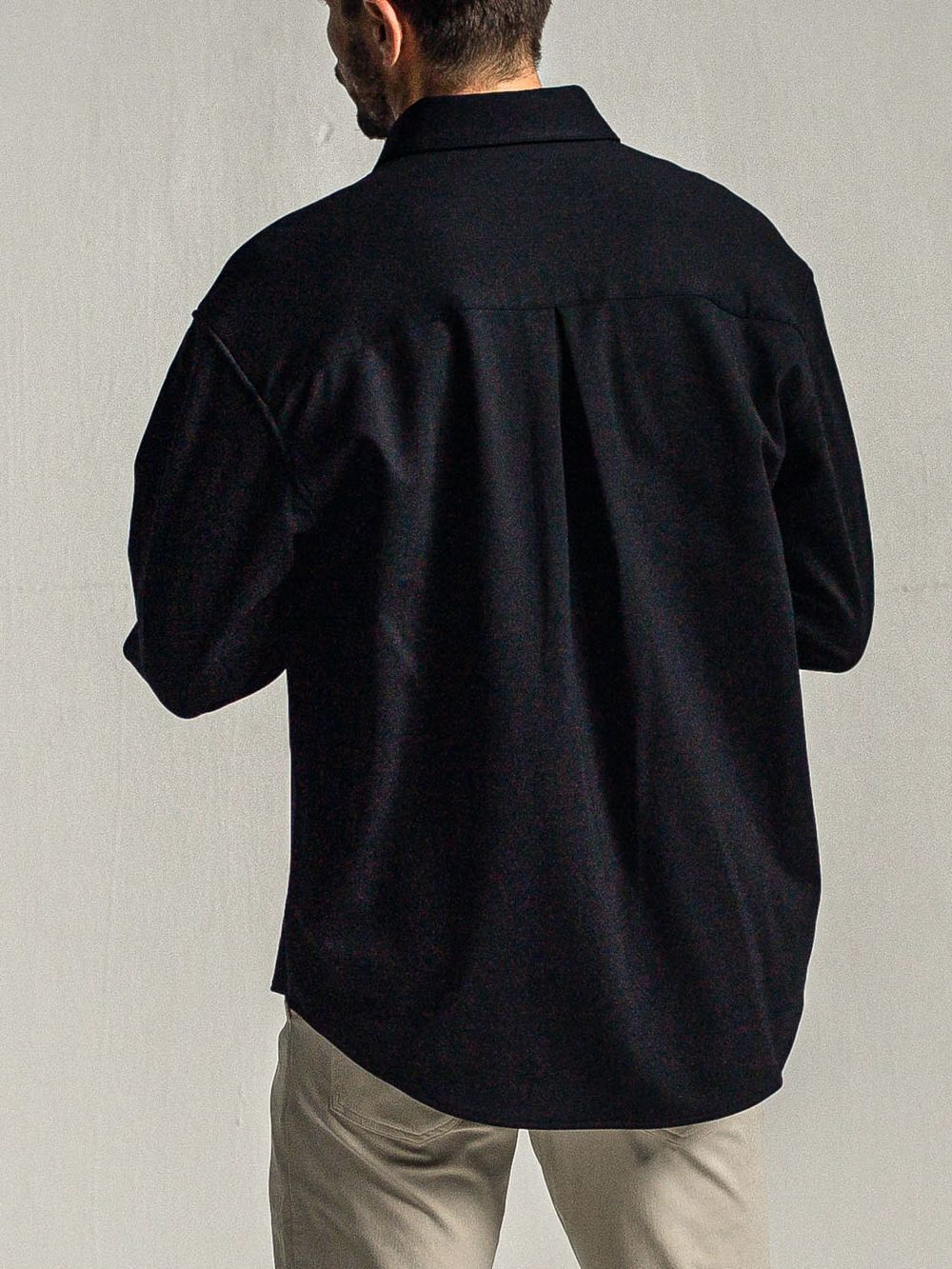 JERSEY JACK SHIRTS （ブラック）  オ－バーサイズ 裏起毛シャツ