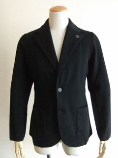 KNIT 2B JACKET  (ブラック)  ウール ニットジャケット