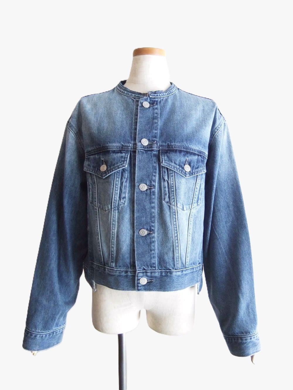 No Collar Denim Jacket  ノーカラー デニム ジャケット   635402