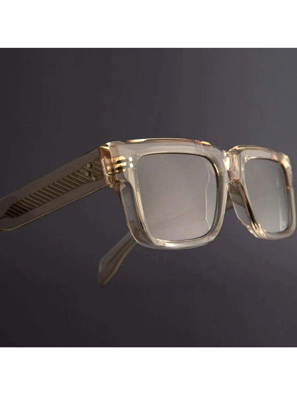 CUTLER AND GROSS   1403 SQUARE SUNGLASSES-SAND CRYSTAL