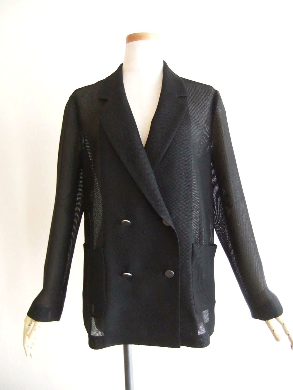 メッシュ DB テーラード ジャケット (ブラック)  625402