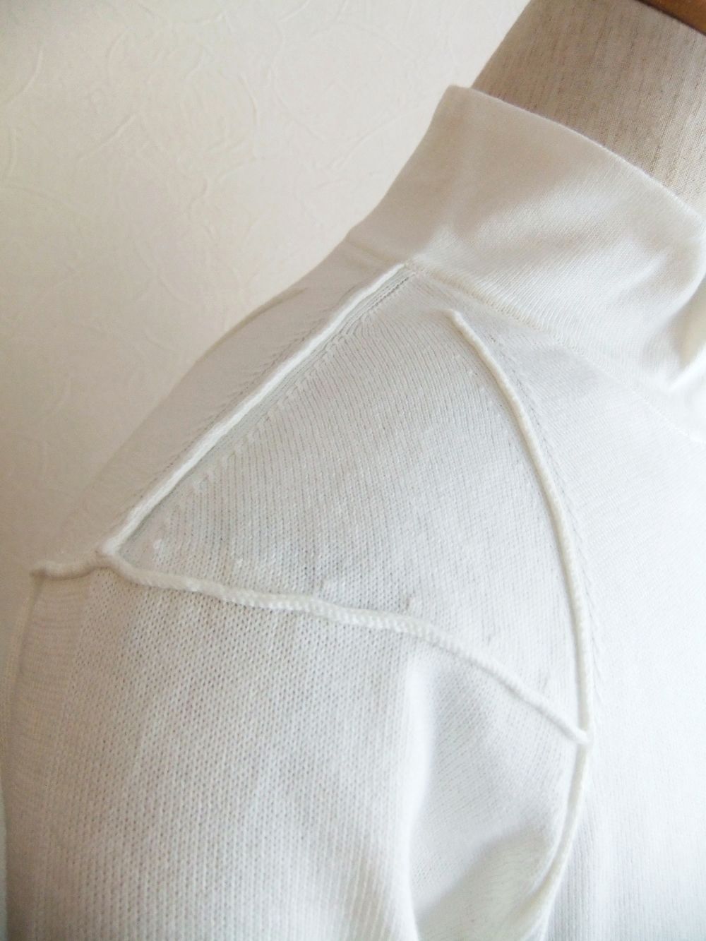 SEA ISLAND ZIPPED KNIT  (ホワイト)  ZIP カーディガン