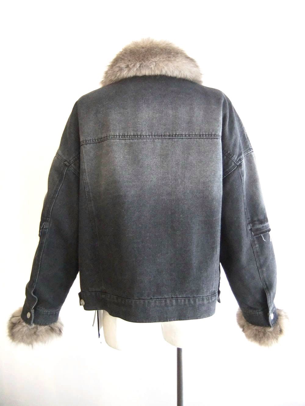 エコファー + 裏ボアライナー付き 3WAY デニムジャケット   MMI102CDC