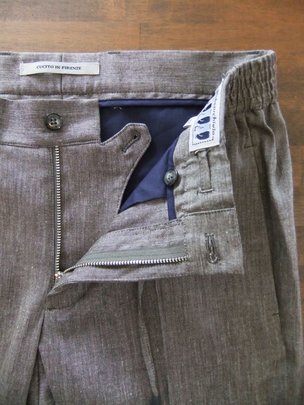 MASACCIO マサッチョ   TECNO LINEN  (ブラウン) リネン パンツ A4360